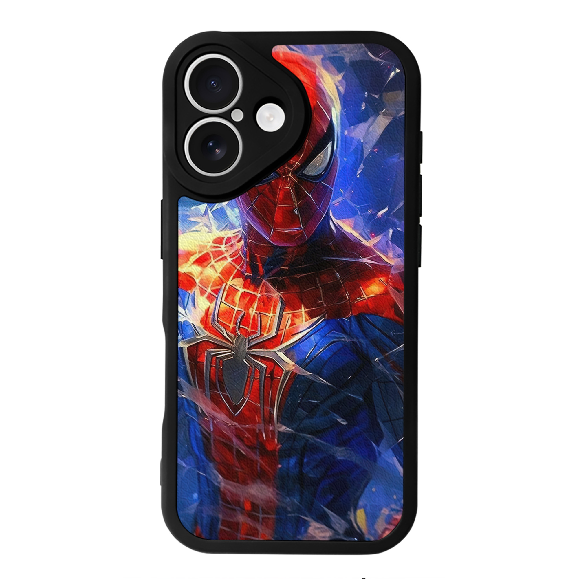 Spider Man スパイダーマン 【iPhone 16シリーズ対応】シリコンスマホケース（レザー調） 材質：シリコン